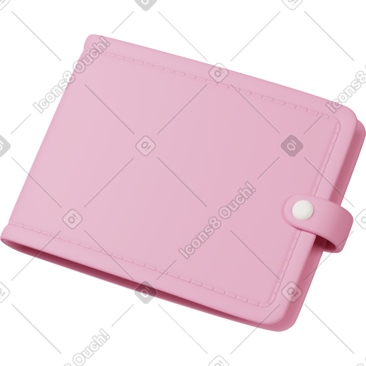 3D Casual life 스타일의 Pink wallet 일러스트레이션 PNG, SVG 다운로드
