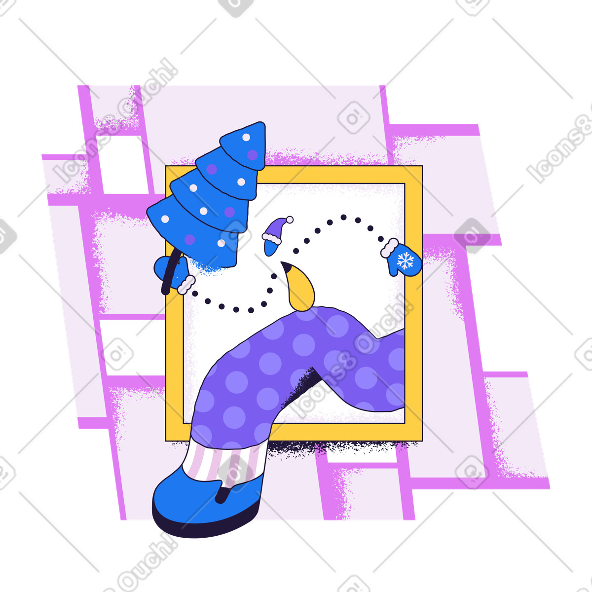Ilustración Preparándose para navidad en estilo Conifer a descargar en PNG y SVG