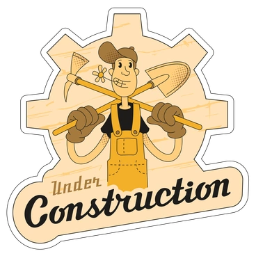 A cartoon worker holding tools with a flower - Rubber style illustration
