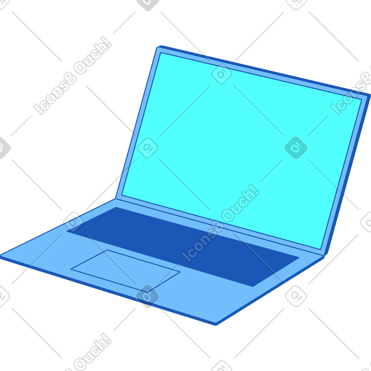 Ilustración Ordenador portátil en estilo Storyline a descargar en PNG y SVG