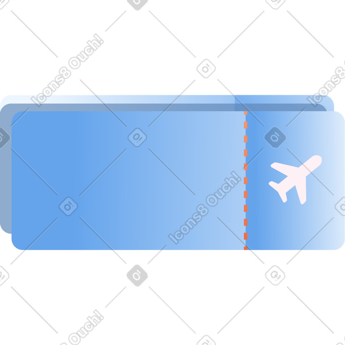 Carta d'imbarco illustrazione in stile Silky scarica in PNG, SVG
