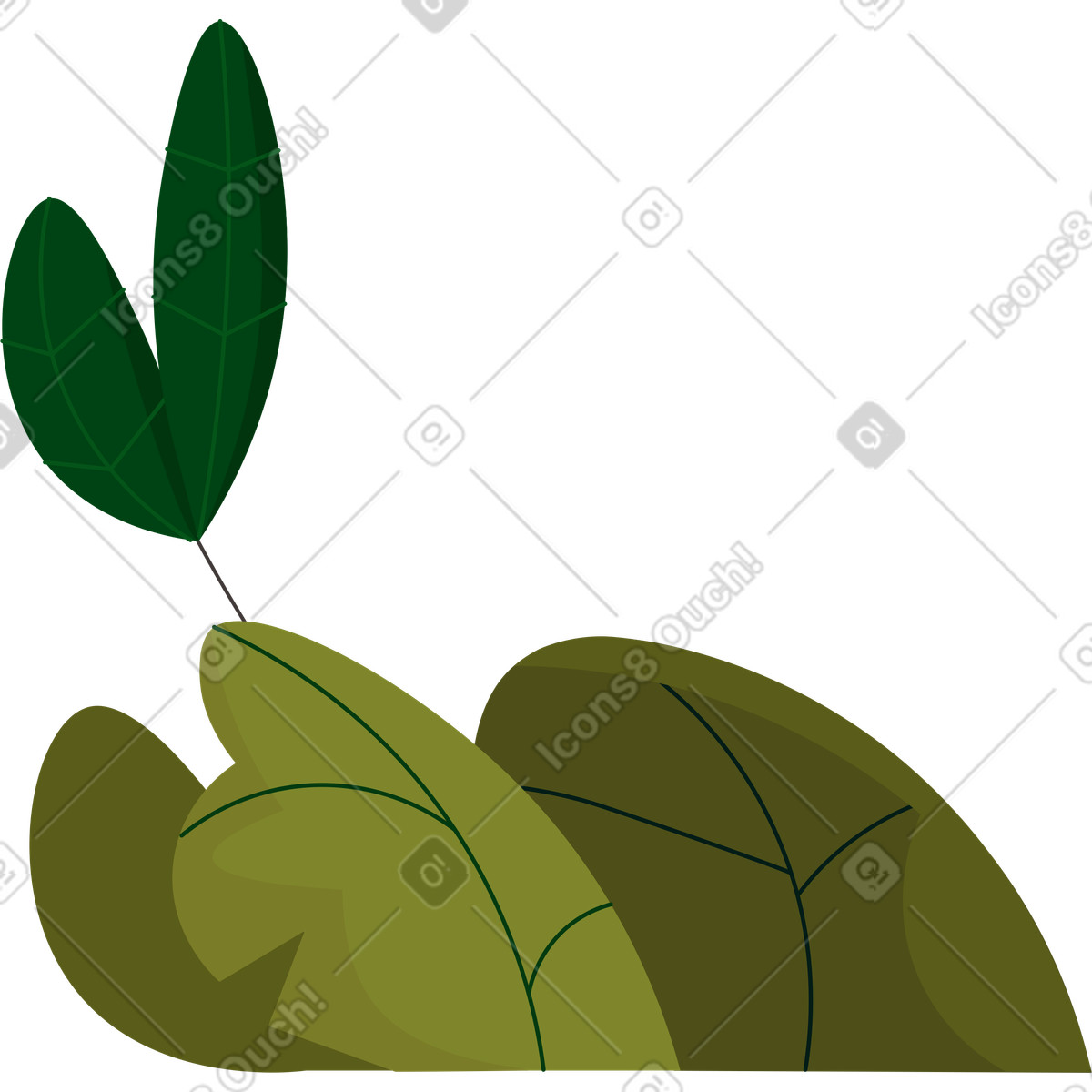 Illustration Les plantes dans le style Dizzy à télécharger aux formats PNG, SVG