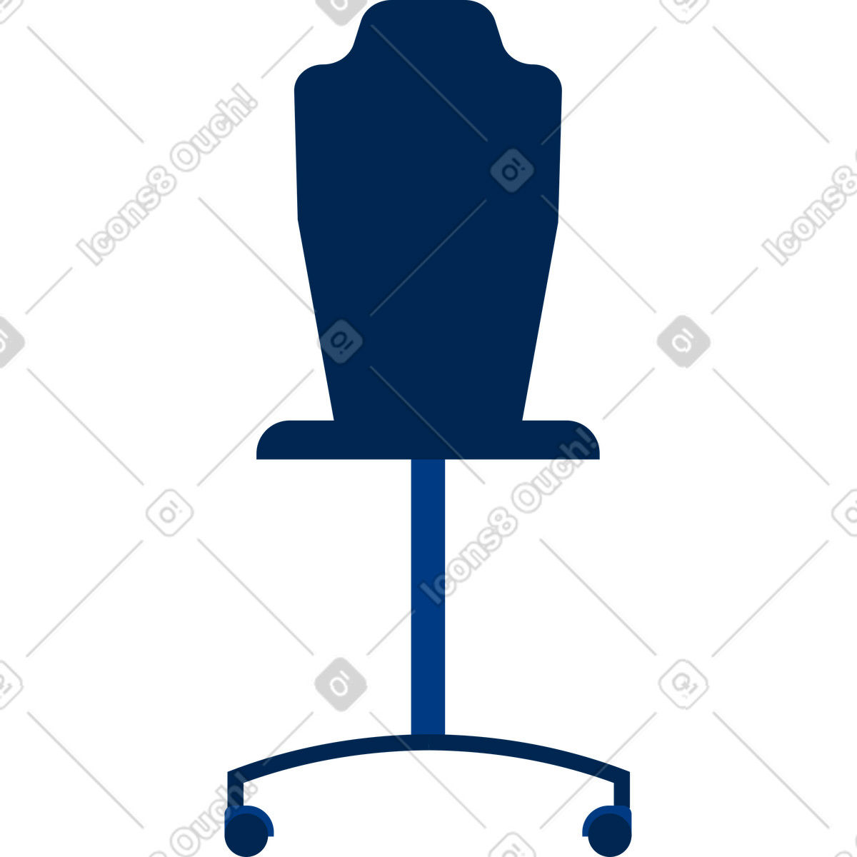 Ilustración Silla azul en estilo Urban a descargar en PNG y SVG