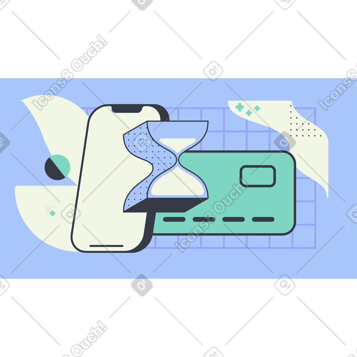 Payment processing illustration in PNG, SVG