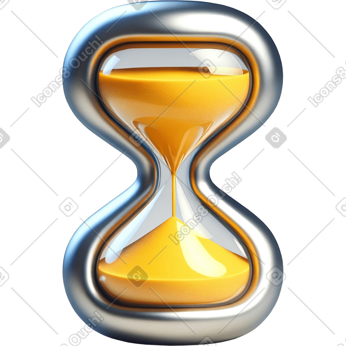 Ilustración Reloj de arena en estilo 3D Mini a descargar en PNG y SVG
