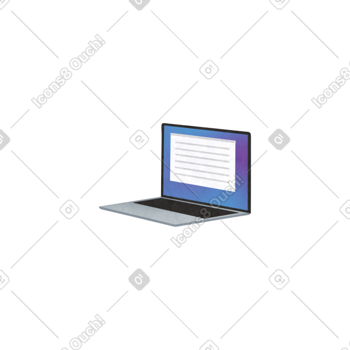 Ilustración Laptop with opened windows en estilo Lifestyle a descargar en PNG y SVG