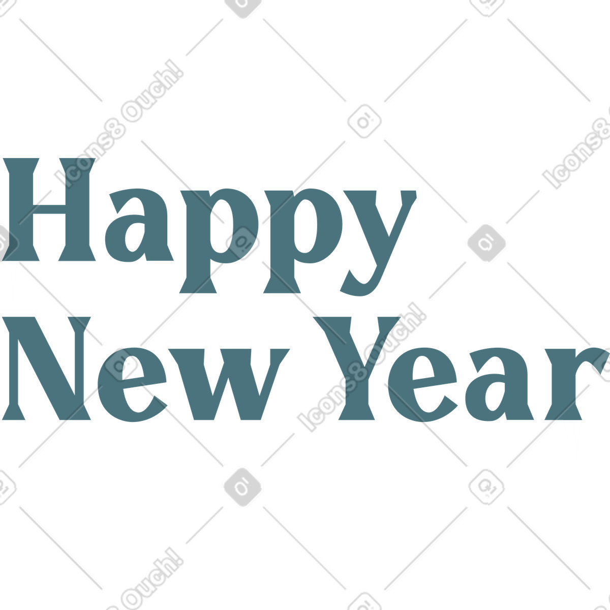 下载 Nordic 风格的 新年快乐，有雪 插画，支持 PNG、SVG 格式