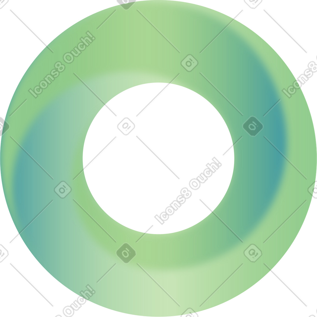Grüner ring-Illustration im Morphis-Stil als Download in PNG, SVG