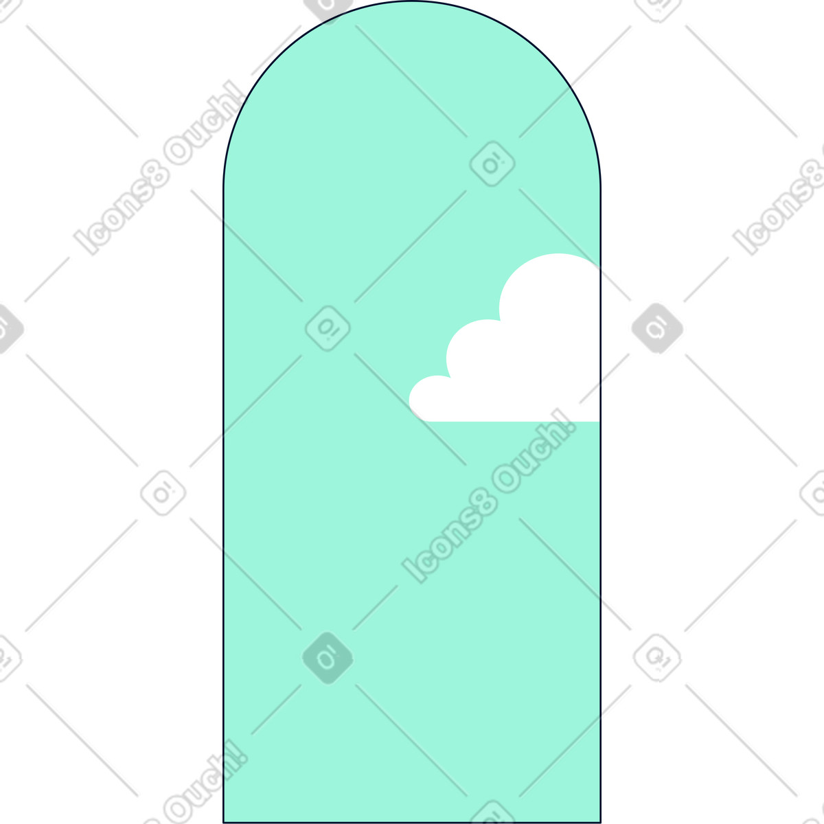 Teal スタイルの 雲の背景 のイラストをPNG、SVG形式でダウンロード