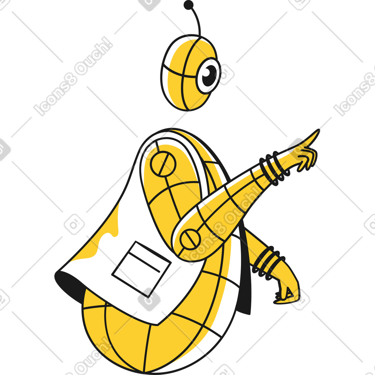 Taxi 스타일의 로봇 의사 일러스트레이션 PNG, SVG 다운로드