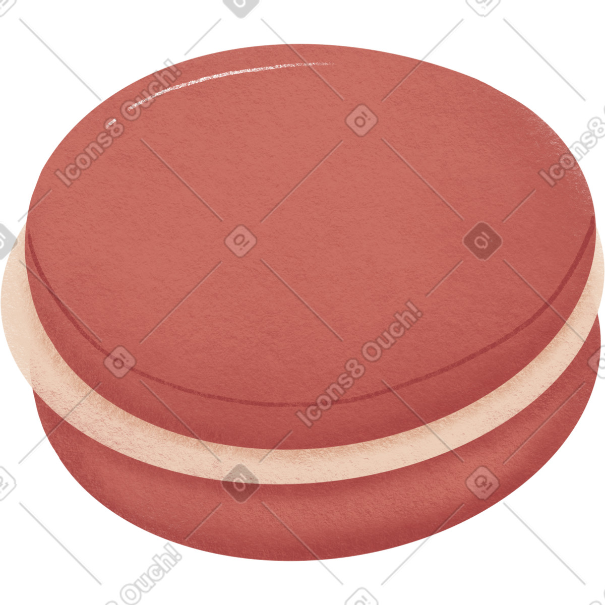 Illustration Macaron dans le style Woolly à télécharger aux formats PNG, SVG