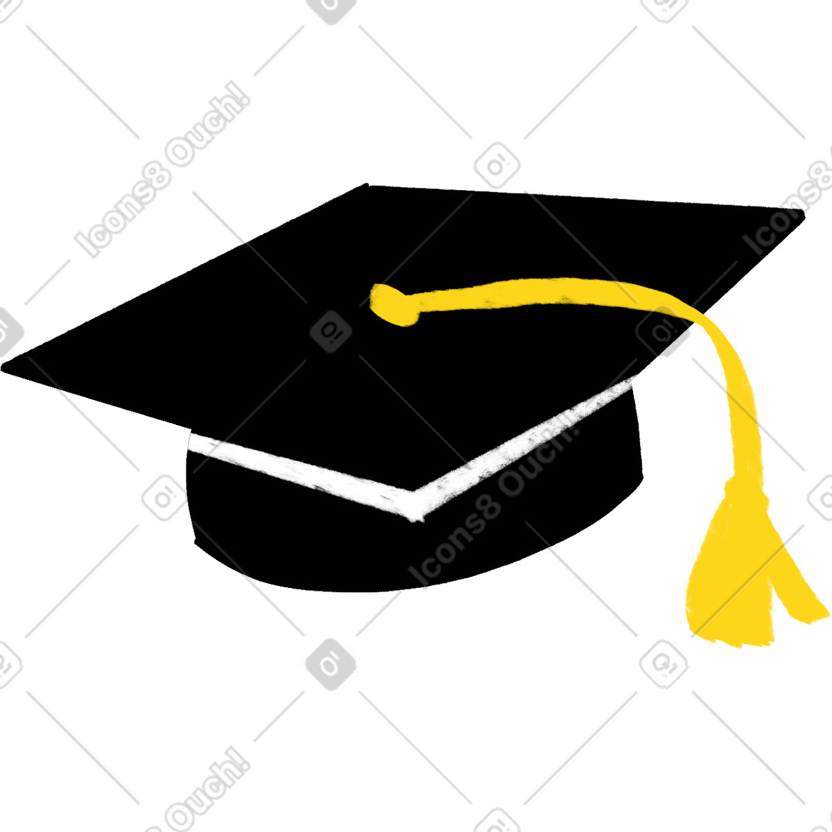Ilustración Graduation hat en estilo Bonny a descargar en PNG y SVG