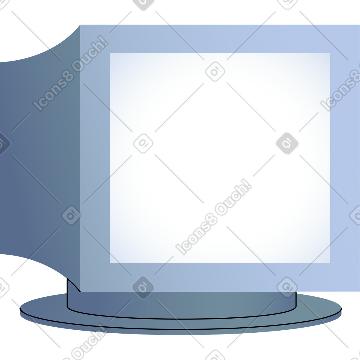 Ilustración Viejo monitor grueso en estilo Colors a descargar en PNG y SVG