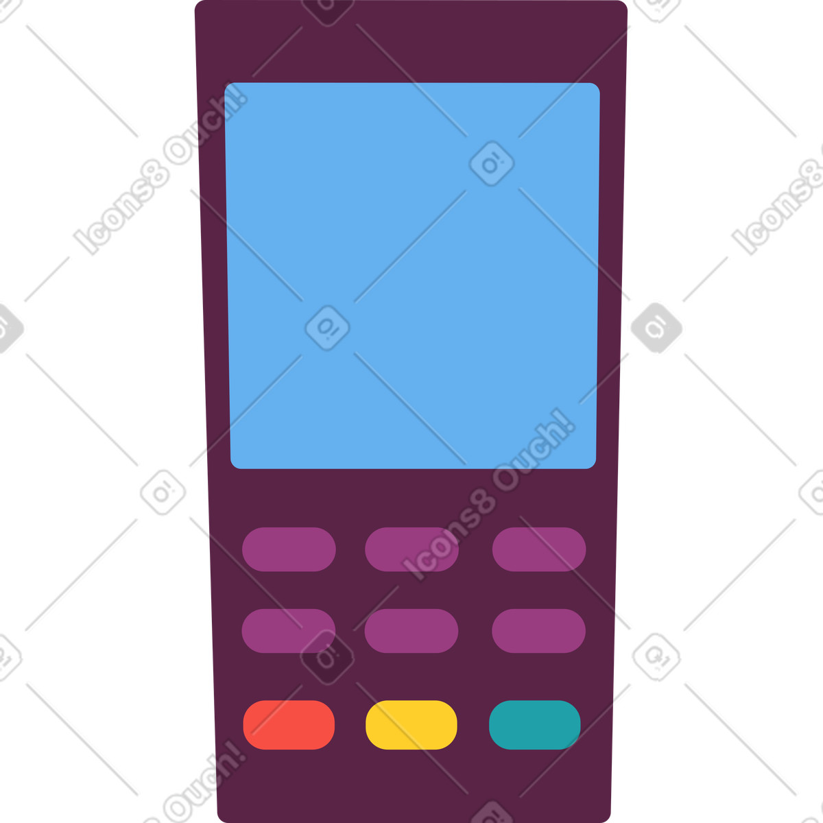 Ilustração de Terminal pagamento borgonha em no estilo Sammy para baixar em PNG, SVG