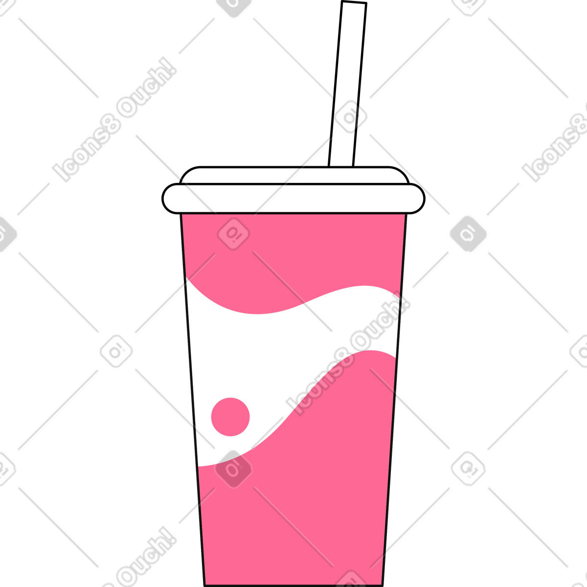 Soda water illustration in Bloom style download in PNG, SVG