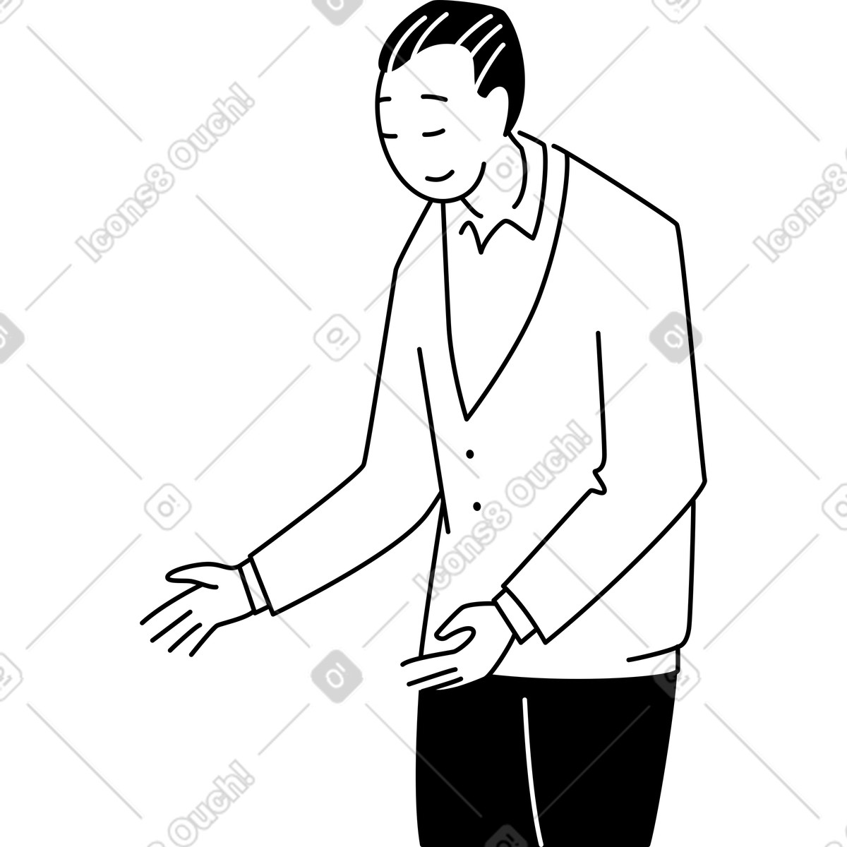 下载 Weekday 风格的 老人 插画，支持 PNG、SVG 格式