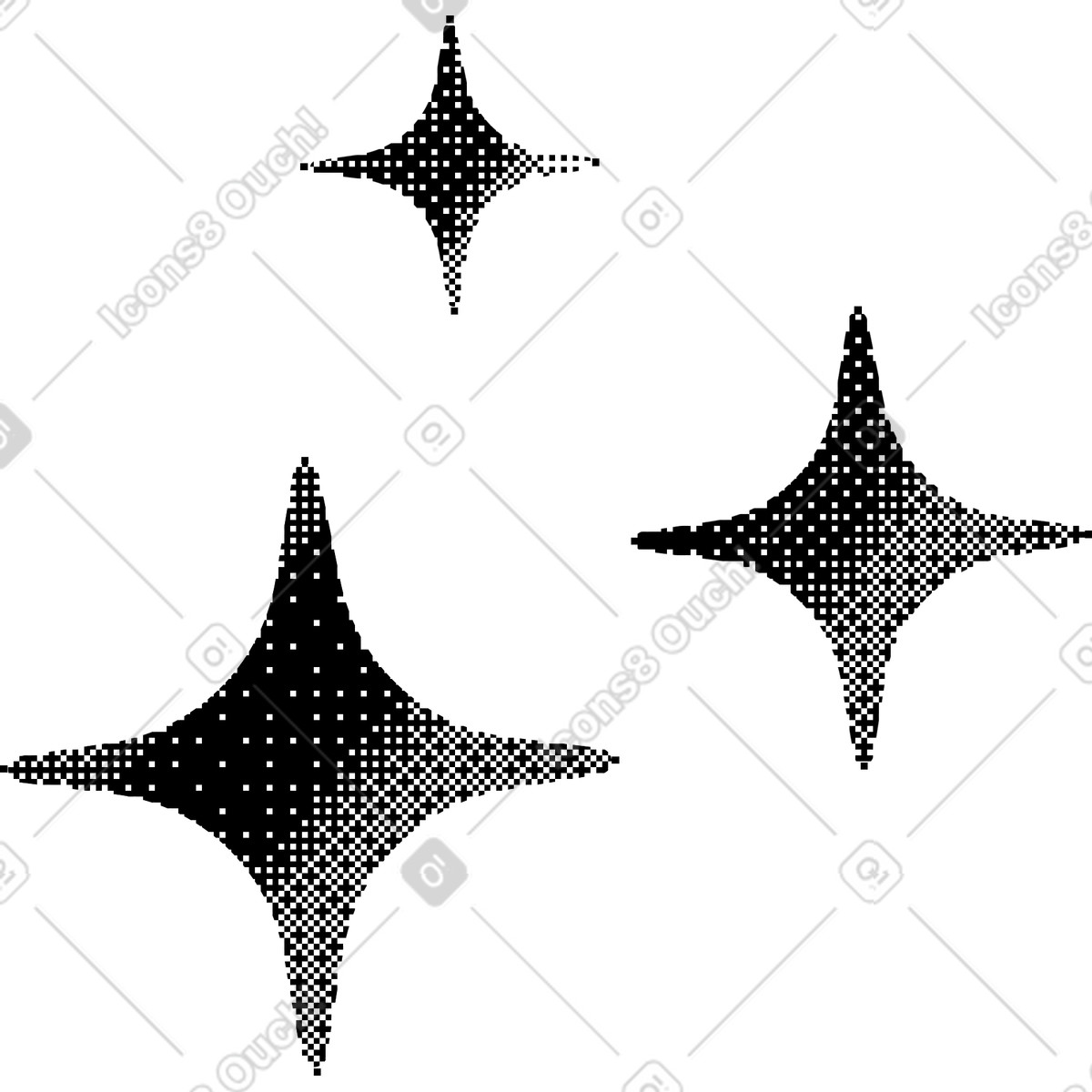 Stars-Illustration im Bitmap-Stil als Download in PNG, SVG