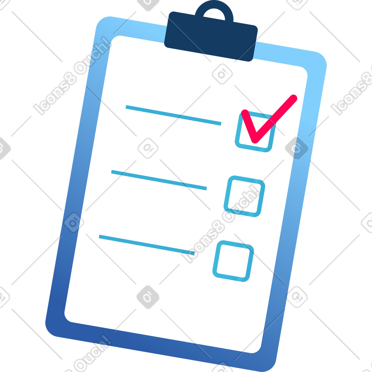 Clipboard with list illustration in Daily style download in PNG, SVG
