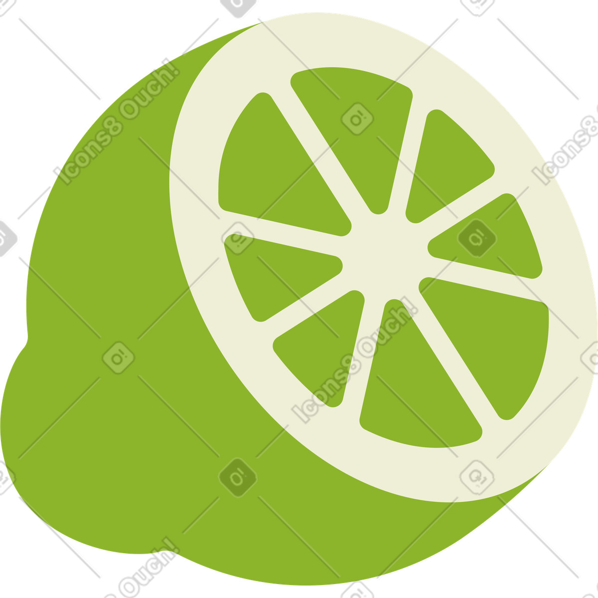 Ilustração de Lima em no estilo Cubes para baixar em PNG, SVG