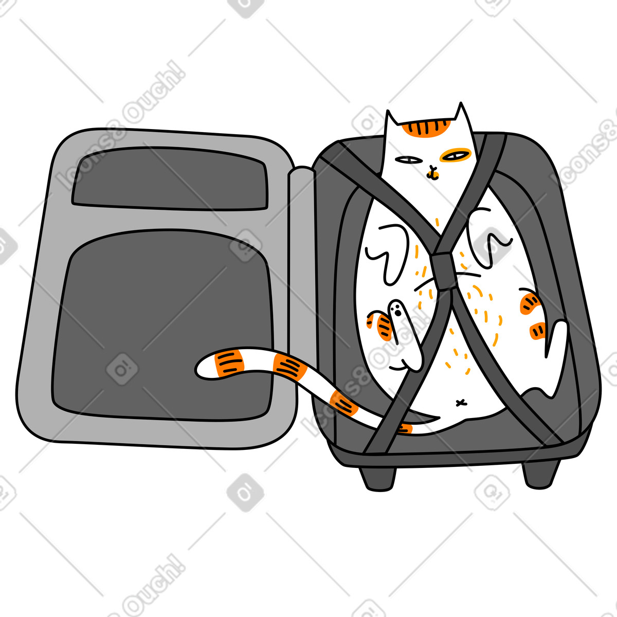 下载 Purr 风格的 准备旅行 插画，支持 PNG、SVG 格式
