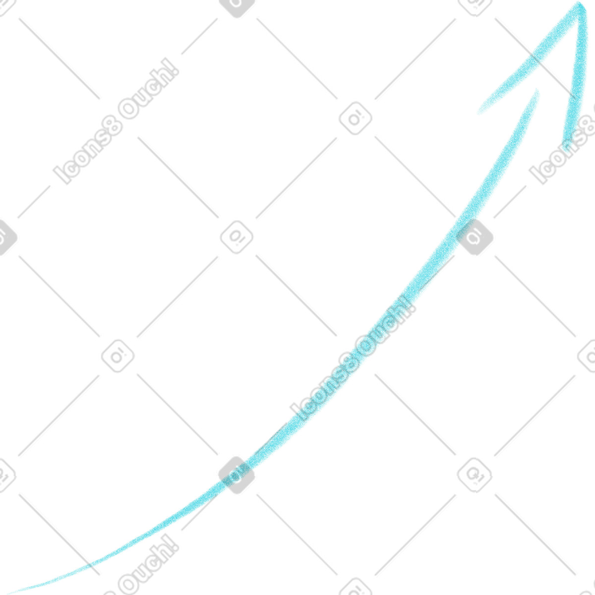 Doodle 스타일의 Blue growing arrow 일러스트레이션 PNG, SVG 다운로드