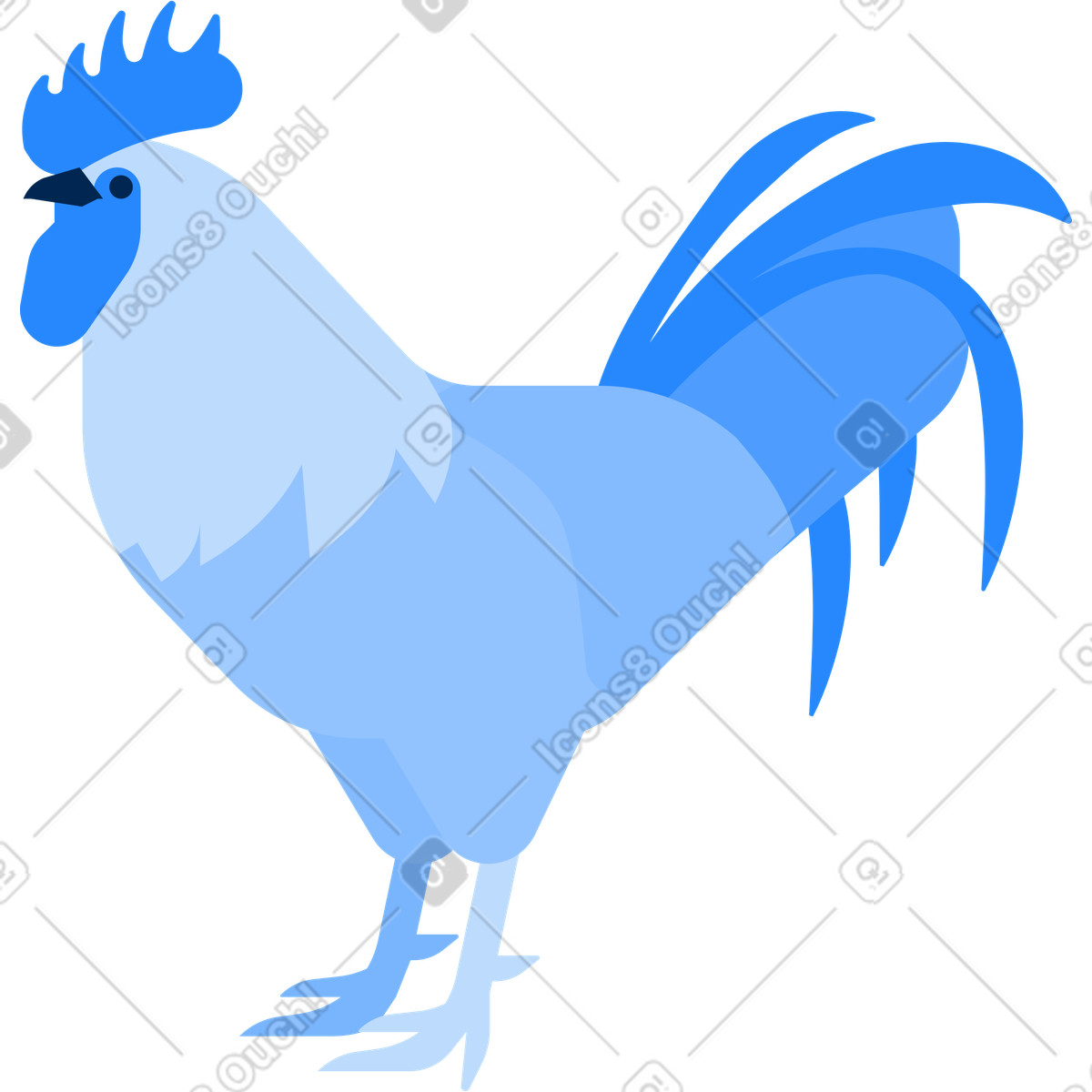 Hahn-Illustration im Urban-Stil als Download in PNG, SVG