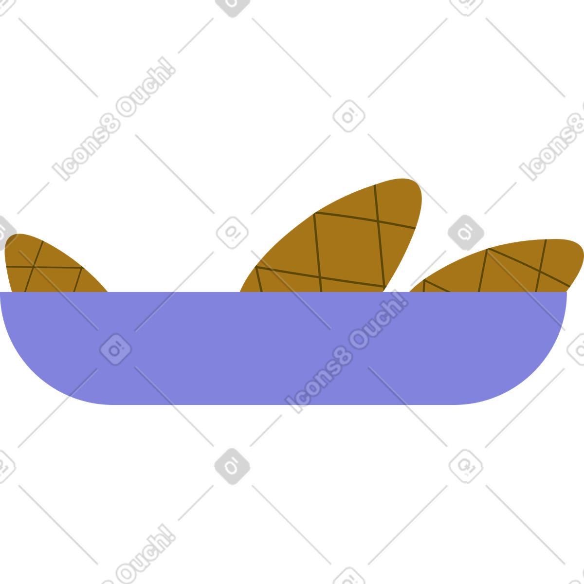 Ilustración Taza con conos en estilo Woof a descargar en PNG y SVG