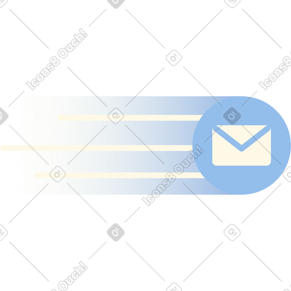 Ilustração de Fluxo dados com ícone e-mail em no estilo Beam para baixar em PNG, SVG