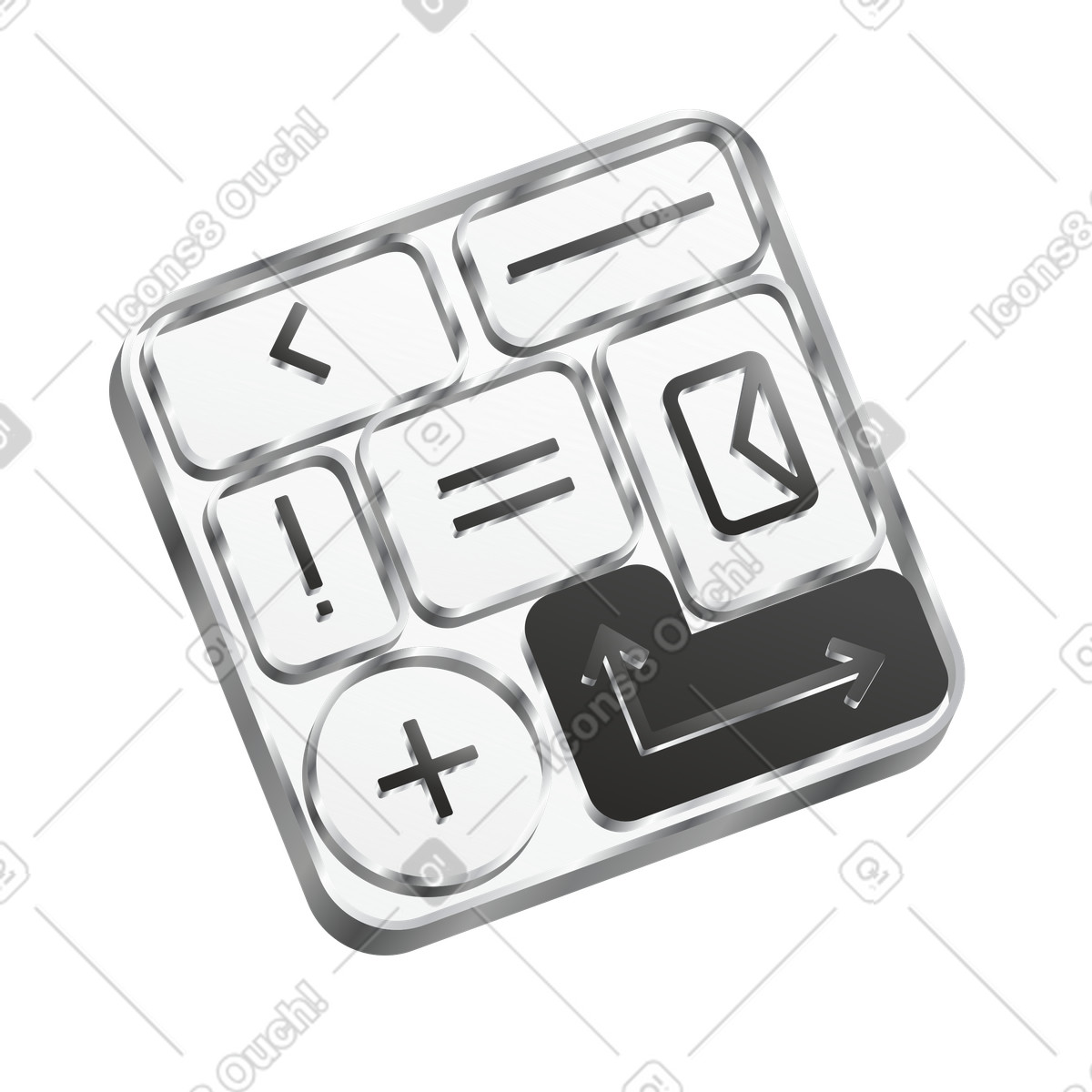 Illustration Workspace keyboard shortcut keys with enter and arrow dans le style Token à télécharger aux formats PNG, SVG
