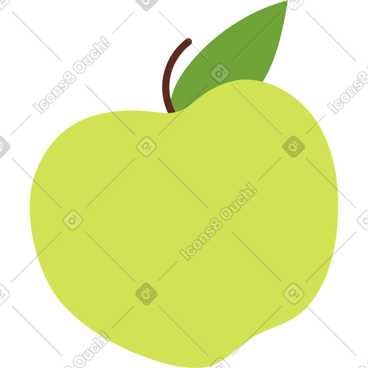 Catchy スタイルの Apple のイラストをPNG、SVG形式でダウンロード