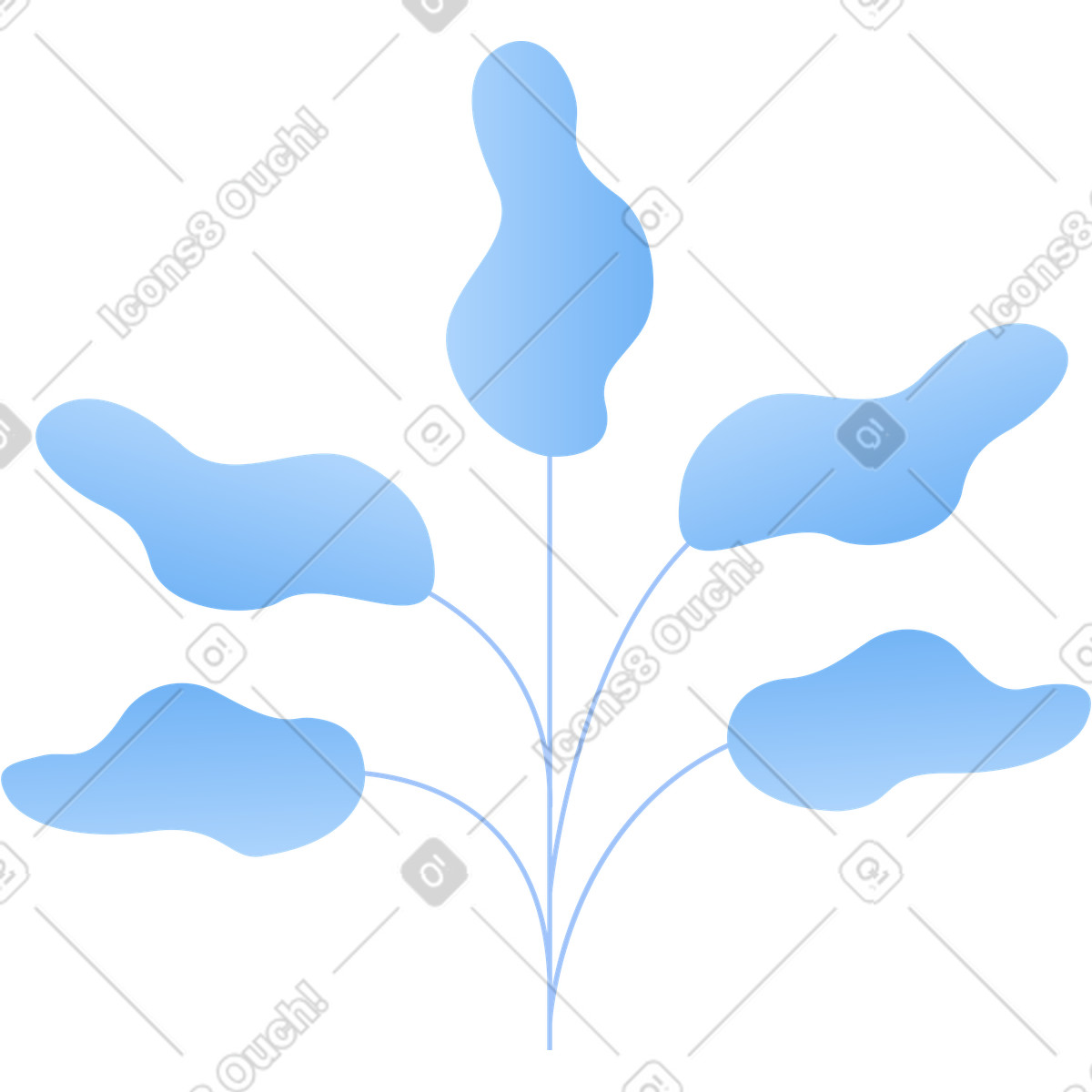 Plant illustration in Clip style download in PNG, SVG