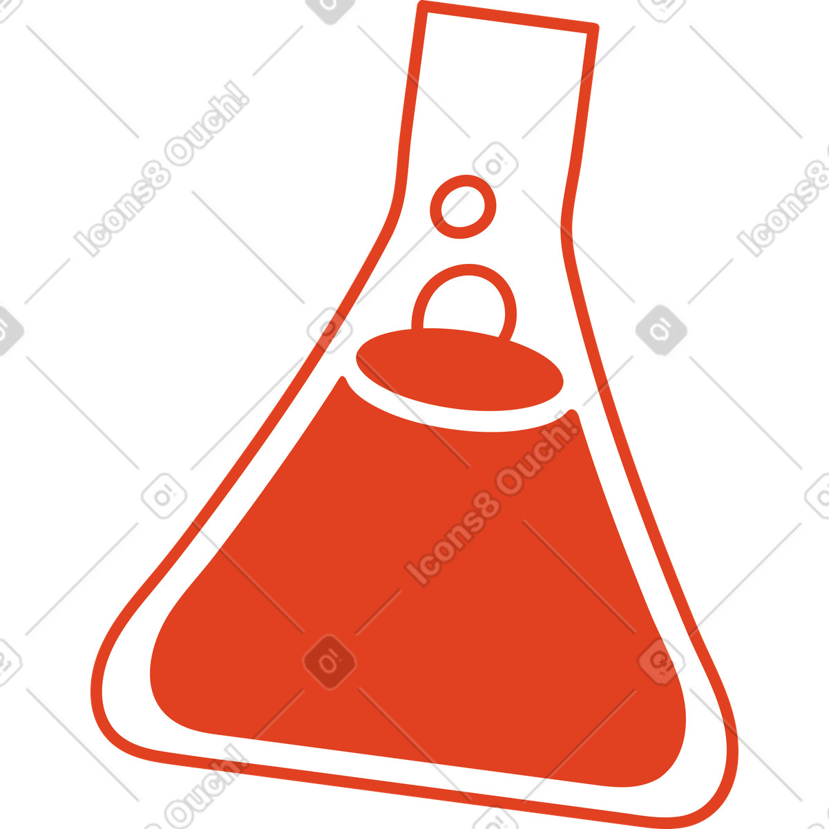 Ilustración Matraz con líquido químico en estilo Jelly a descargar en PNG y SVG