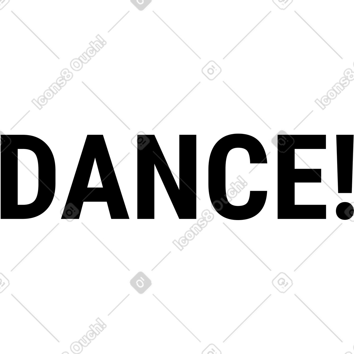 Memphis スタイルの Dance! のイラストをPNG、SVG形式でダウンロード