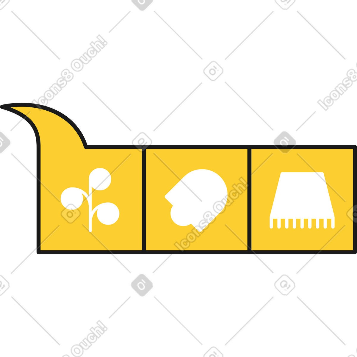 Option selection pointer illustration in PNG, SVG