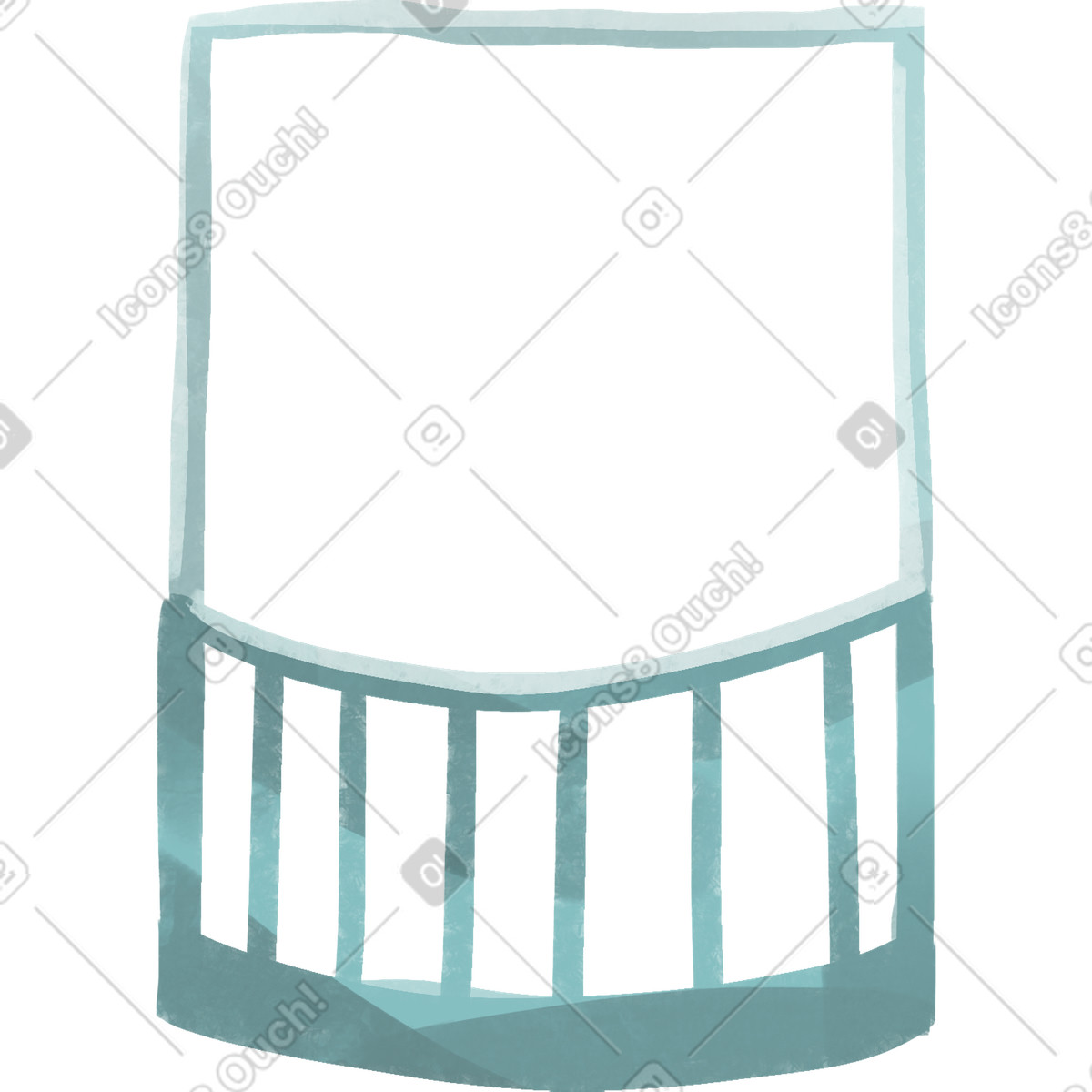 Balcony illustration in Atomic style download in PNG, SVG