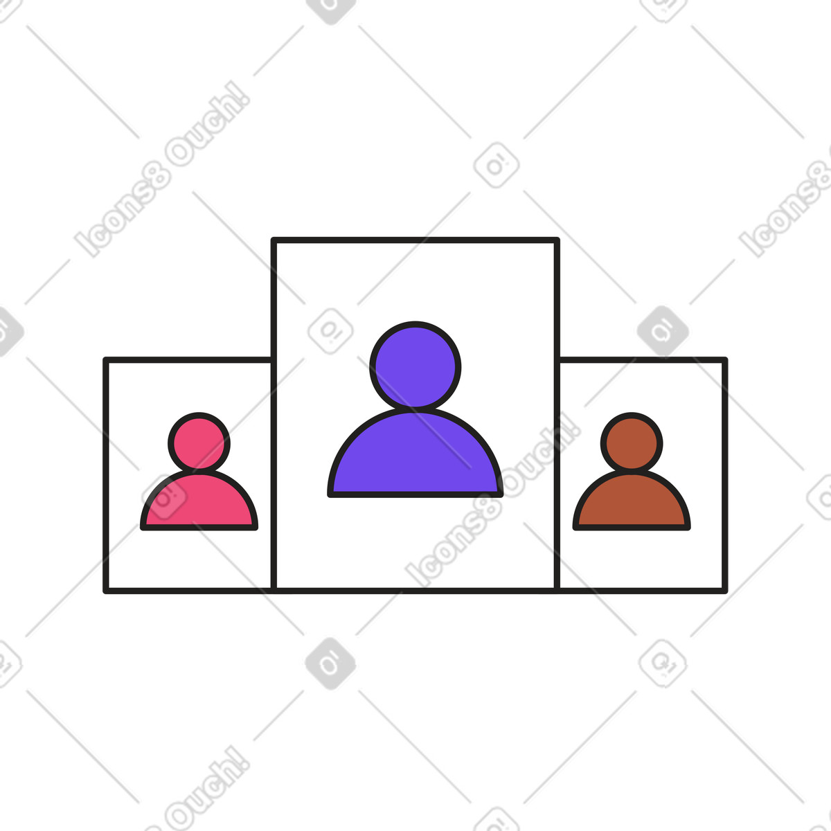 Candidati illustrazione animata in stile Dazzle scaricabile in GIF, Lottie (JSON), AE