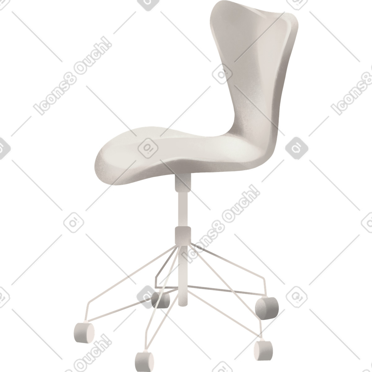 Demure 스타일의 Office chair 일러스트레이션 PNG, SVG 다운로드