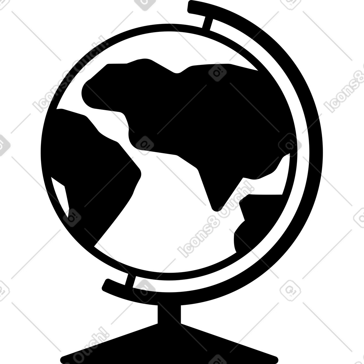 World globe illustration in Transistor style download in PNG, SVG