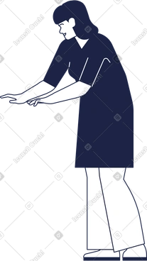 바지와 목욕 가운을 입은 여성 안마사 PNG, SVG