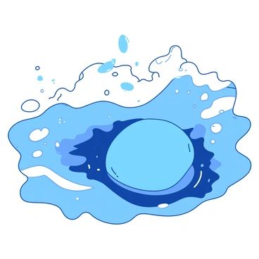 A blue guitar pick is partially submerged as ocean waves crash around it. The water droplets sparkle in the sunlight, creating a dynamic scene of movement. The waves are curling with white foam at the tips, emphasizing the force of the ocean. The guitar pick remains in focus, showcasing its smooth surface against the rough texture of the water. The contrast between the blue pick and the white foam illustrates the connection between music and nature.