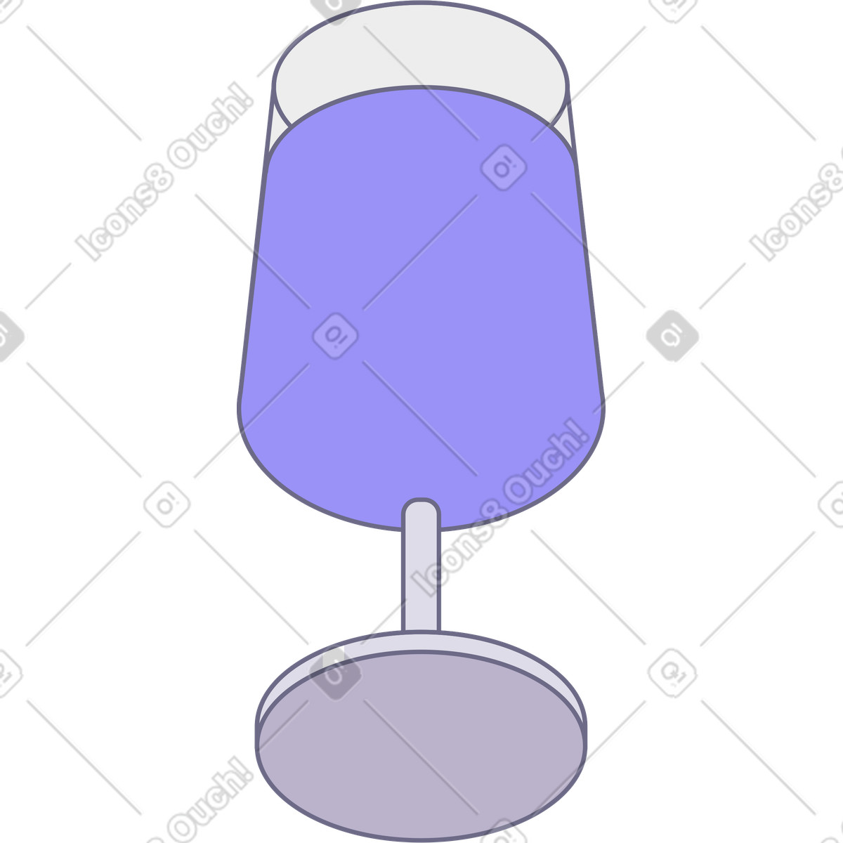 Bicchiere di vino illustrazione in stile Modul scarica in PNG, SVG
