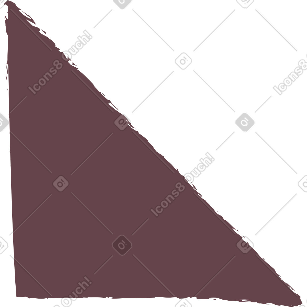 Brown triangle-Illustration im Ginger Cat-Stil als Download in PNG, SVG
