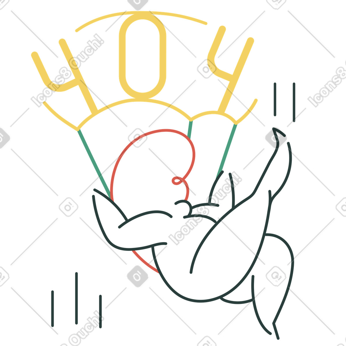 Donna che cade con messaggio di errore 404 illustrazione in stile Macaroni scarica in PNG, SVG
