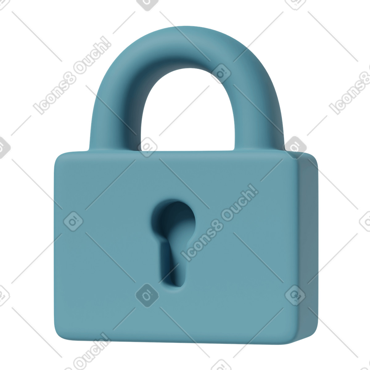 Ilustración Lock en estilo 3D Casual life a descargar en PNG y SVG