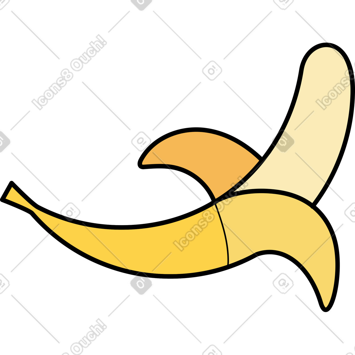 Иллюстрация Банан в стиле Surr — скачать в форматах PNG, SVG