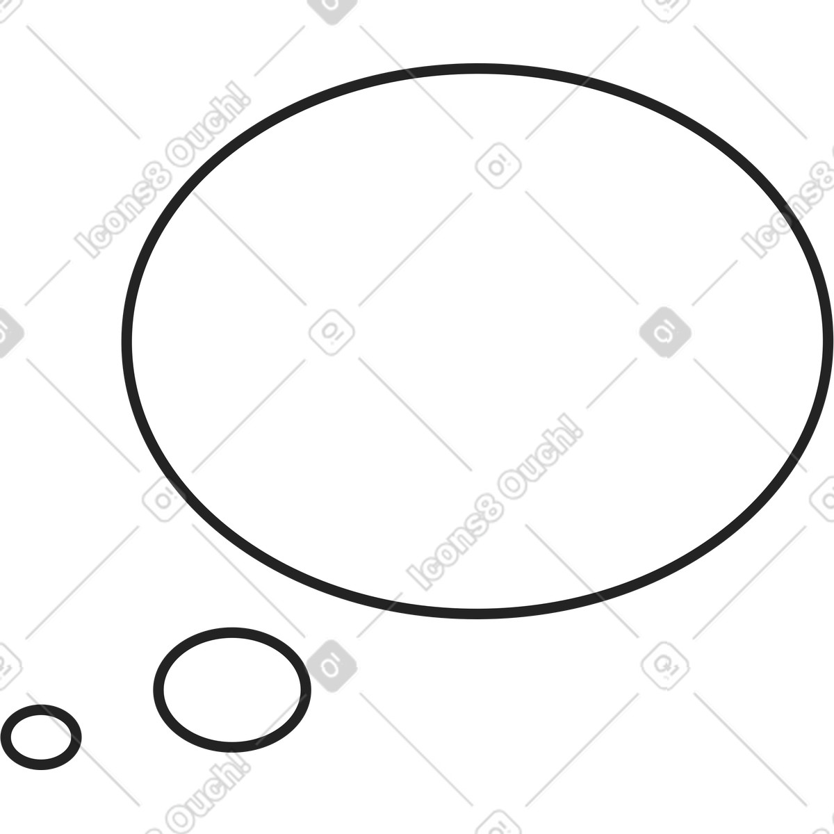 Illustration Bulle de dialogue ronde dans le style Sammy Line à télécharger aux formats PNG, SVG