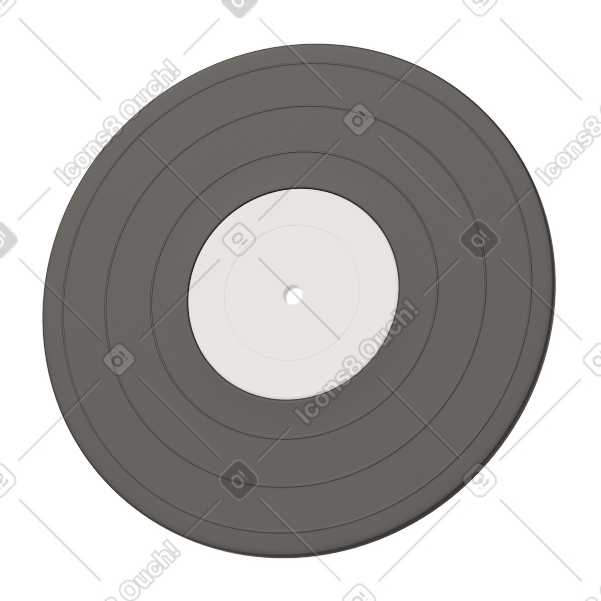 3D Casual life スタイルの White vinyl record のイラストをPNG、SVG形式でダウンロード