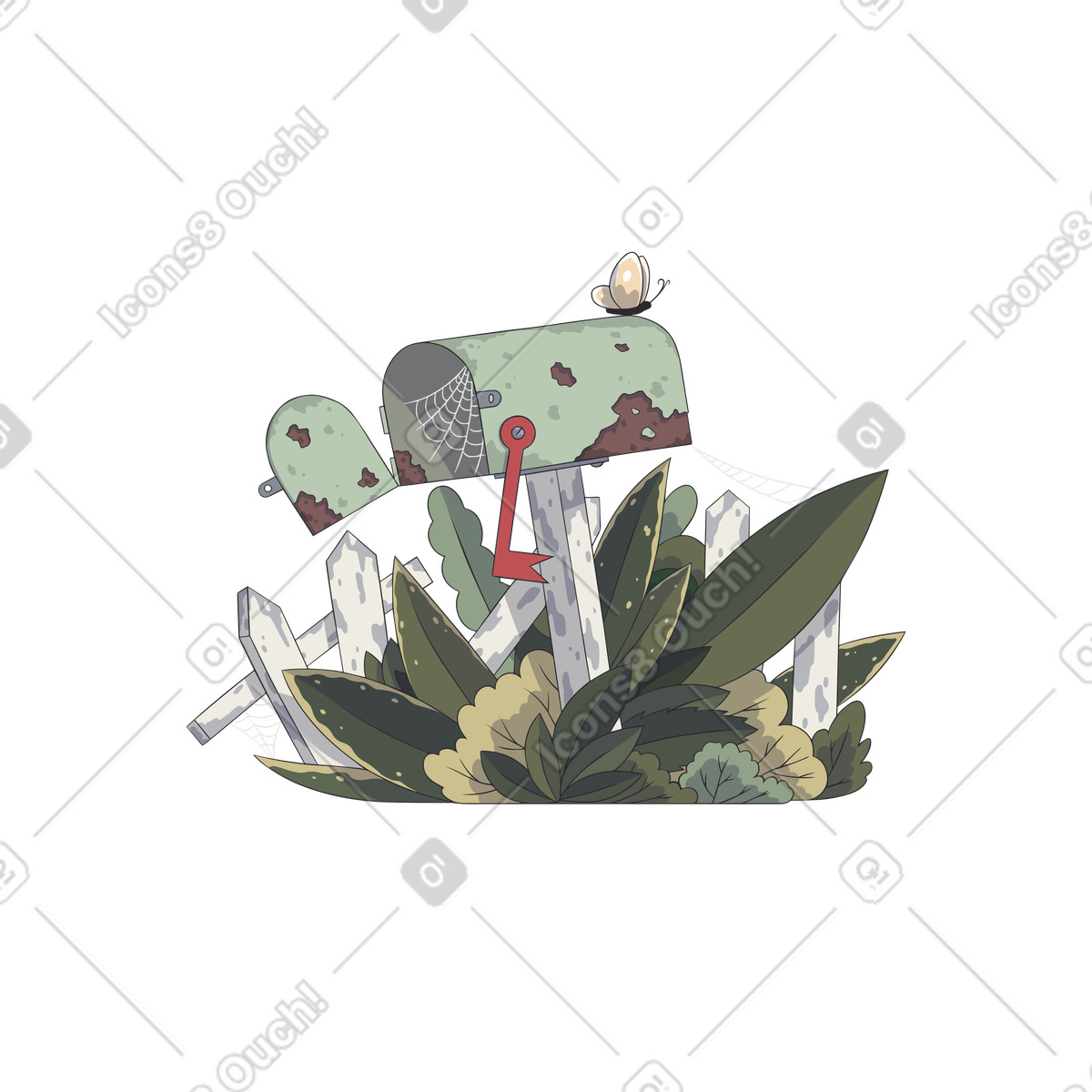 Ilustração de Sem mensagens em no estilo Eastwood para baixar em PNG, SVG