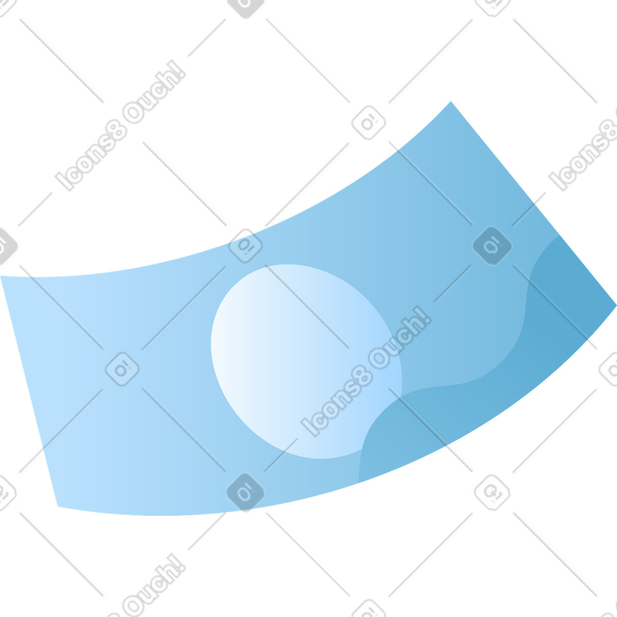 Blue cash banknote money illustration in Concept style download in PNG, SVG
