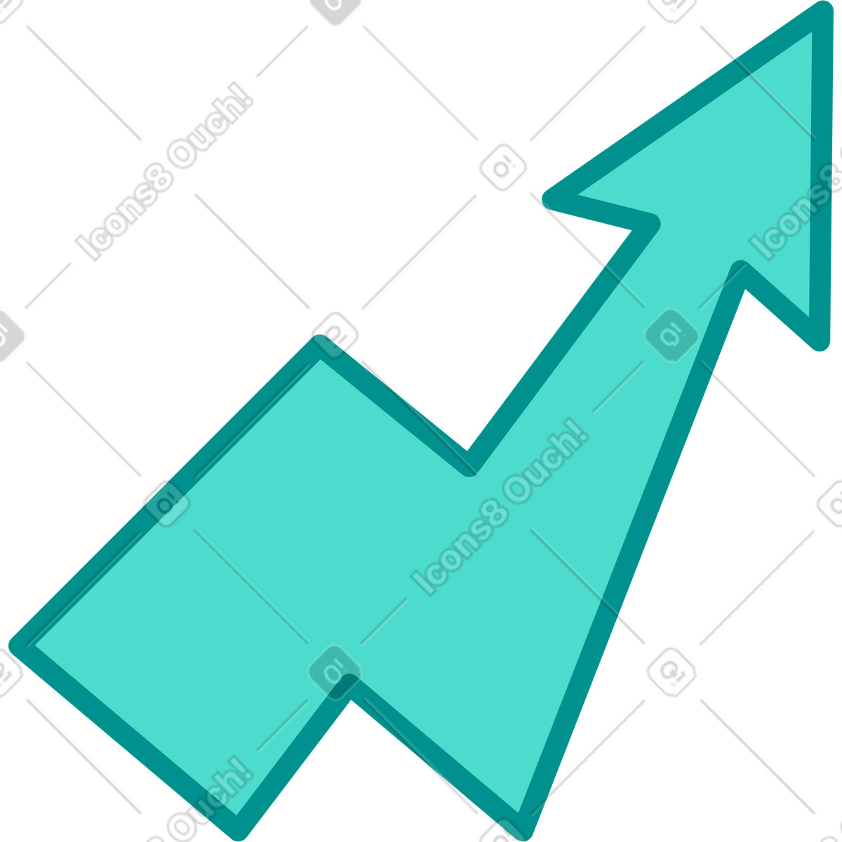 Freccia illustrazione in stile Natty scarica in PNG, SVG
